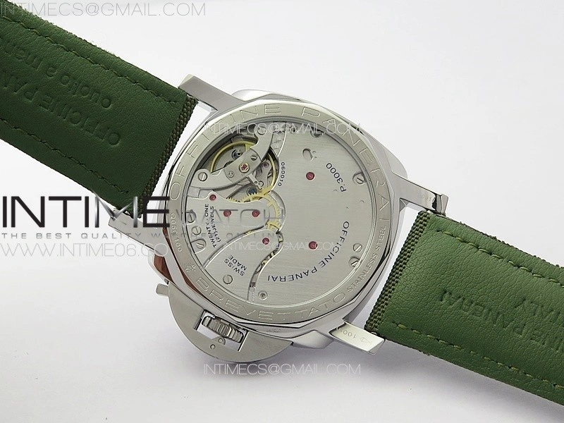 PAM606 Q "Hong Kong" HWF Black Dial on Green Nylon Strap P.3000 Super Clone
